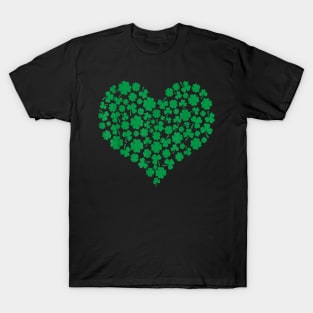 Lucky Shamrock Make Heart Happy St Patrick's Day T-Shirt